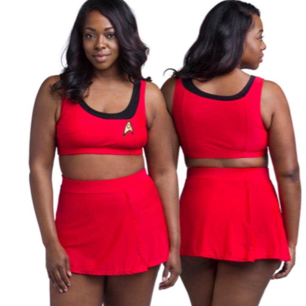 NWT Red Star Trek Swim Suit (S top, M bottom)